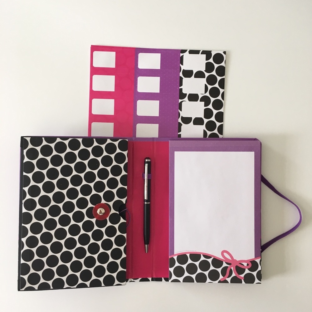 Purse Notepad & Accordion Folder NWOT